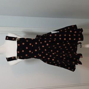 NWT Unique Vintage Pumpkin Patch Corduroy Brionne Pinafore Skirt Dresa